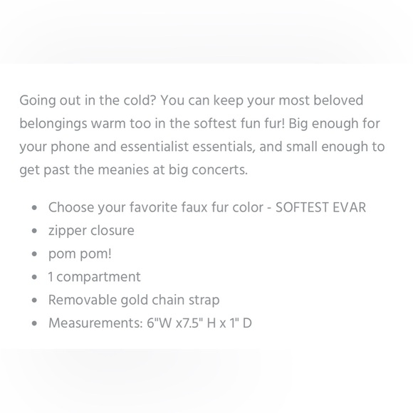 Gorgeous Fur NWT Forest Green Faux Fur Crossbody with gold chain pom-pom & pearl - Picture 8 of 8